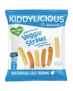 Kiddylicious Cheesy Flavoured Veggie Straws 12g