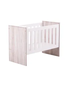 Willow Baby Cot - White & Lenza Oak