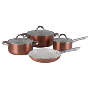 Aluminium Marble Rose Cookware Set 7 Piece