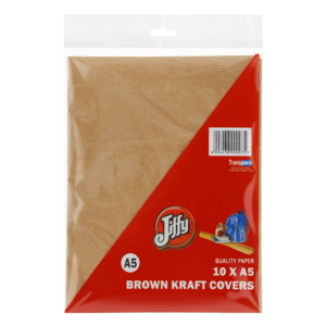 Jiffy A5 Brown Kraft Paper Book Covers 10 Pack