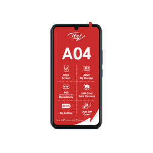itel A04 Black Mobile Handset