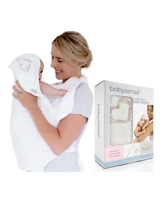 Baby Sense Apron Hooded Towel - Bright