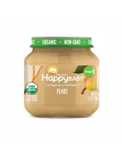 Happy Baby Organics Stage 1 Pears Jar 113g