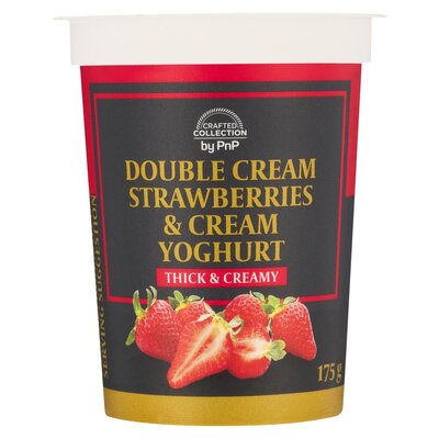 Crafted Collection Double Cream Strawberries & Cream Yoghurt 175g
