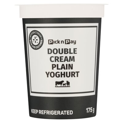 PnP Double Cream Plain Yoghurt 175g