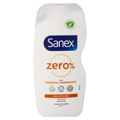 Sanex Zero% Sensitive Dry Skin Shower Gel - Body Wash 500ml