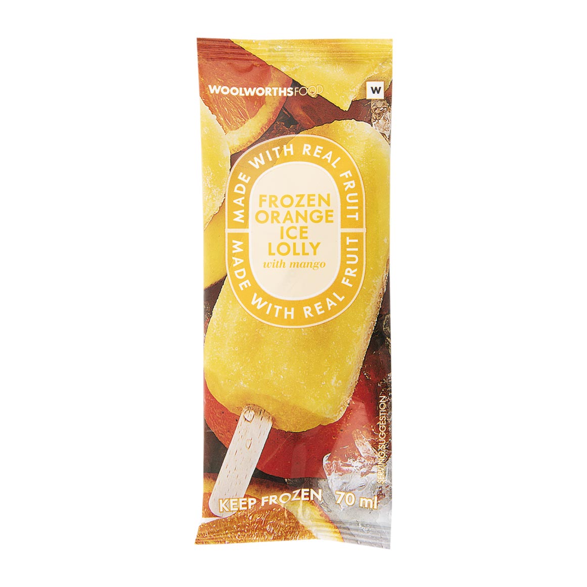 Frozen Orange Ice Lolly with Mango 70 ml