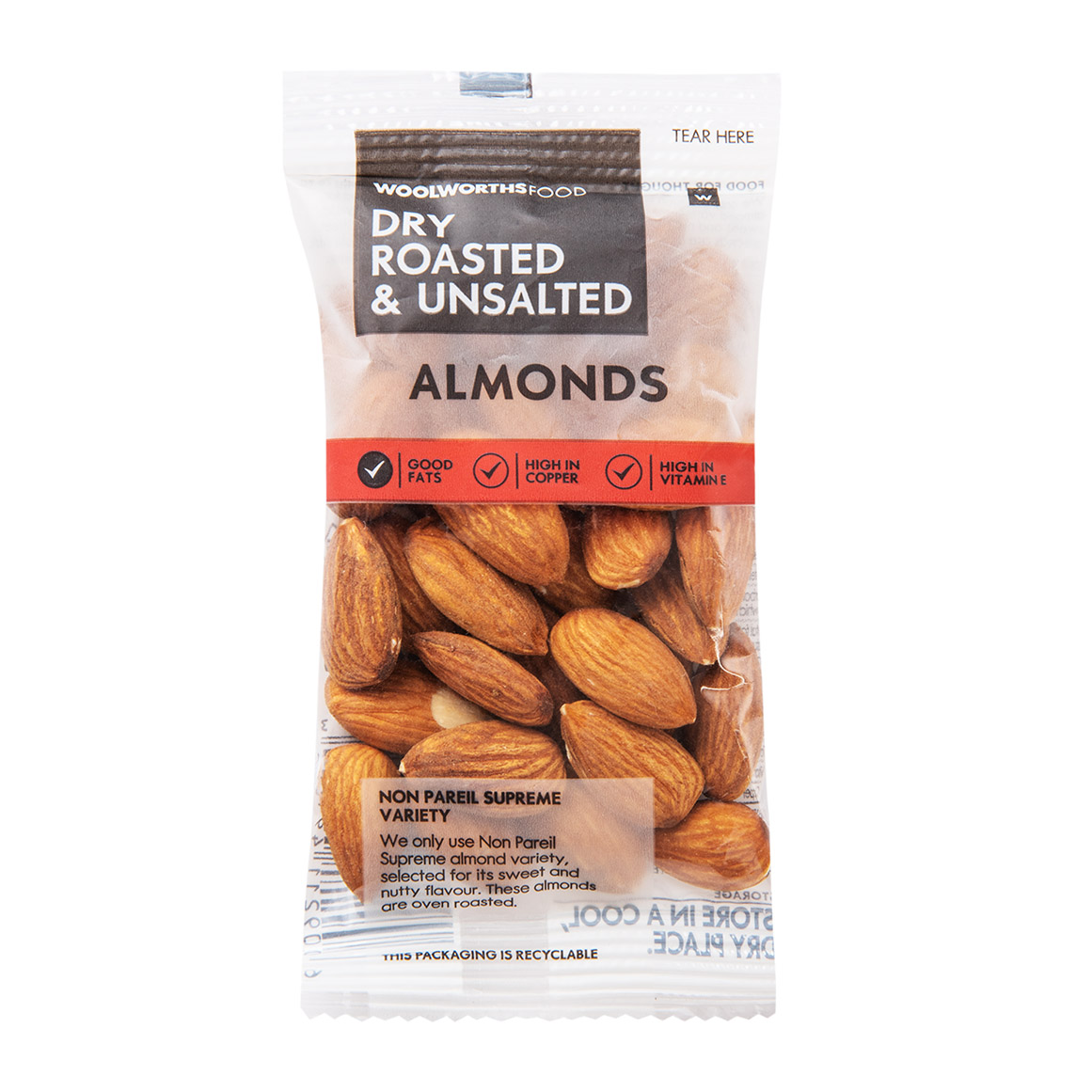 Dry Roasted and Unsalted Almond Nuts 30 g
