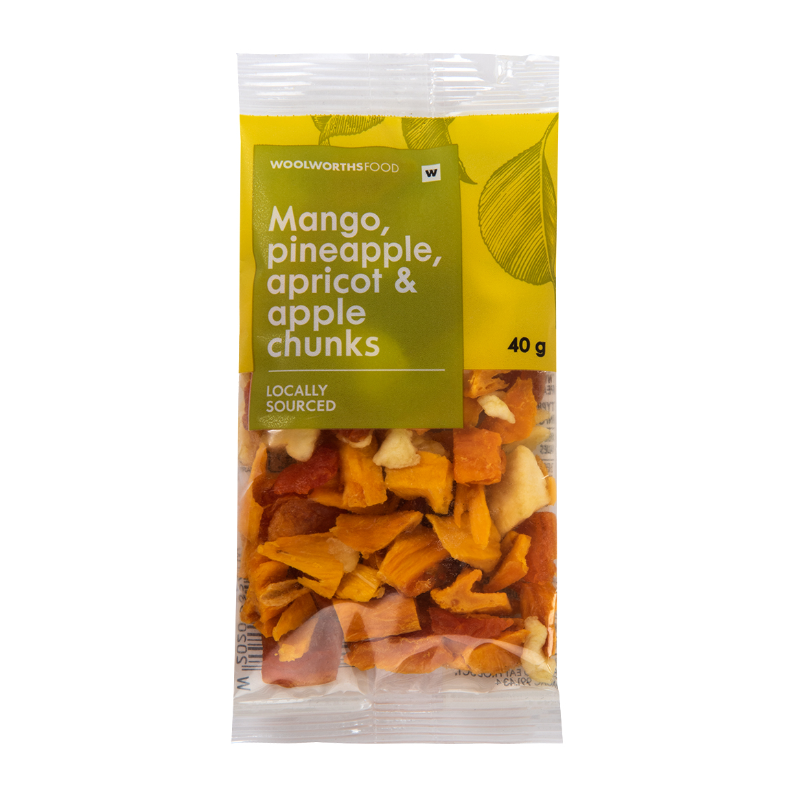 Dried Mango, Pineapple, Apricot and Apple Chunks 40 g