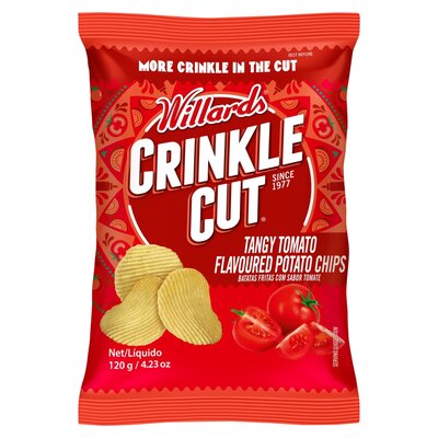 Willards Chips Crinkle Cut Tomato 120g