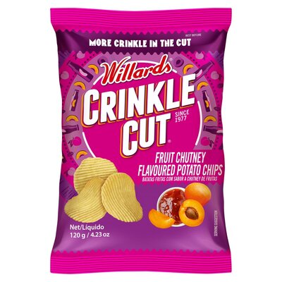 Willards Chips Crinkle Cut Fruit Chutney 120g
