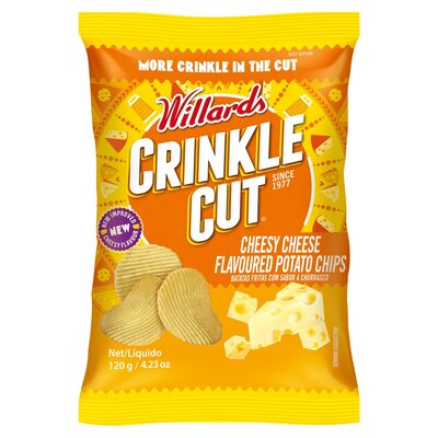 Willards Crinkle Cut Cheesy Cheese Potato Chips 120g