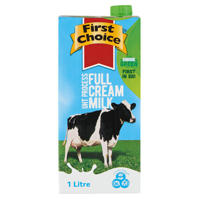 First Choice UHT Full Cream Milk 1L