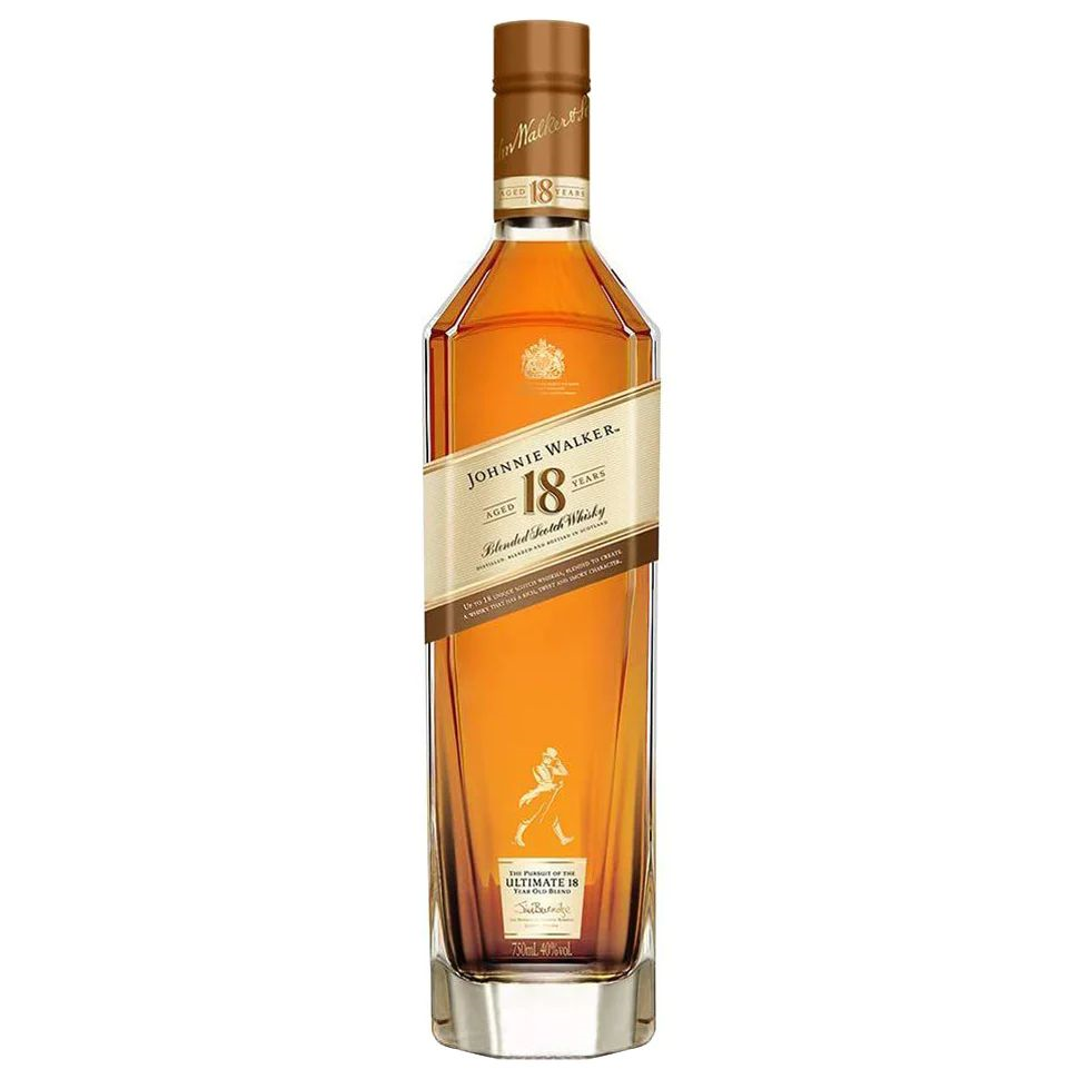 Johnnie Walker 18 Year Old Blended Scotch Whisky Bottle 750ml