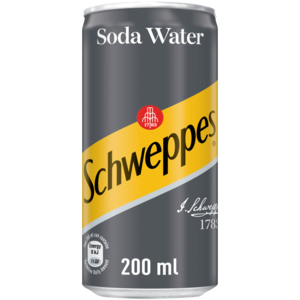 Schweppes Soda Water Soft Drink Can 200ml