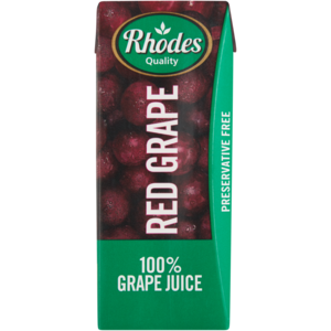 Rhodes Quality 100% Red Grape Juice 200ml