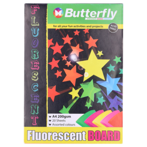 Butterfly Fluorescent Pad Board 20 Pages