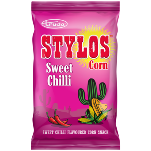 Truda Stylos Sweet Mexican Chilli Flavoured Corn Chips 125g