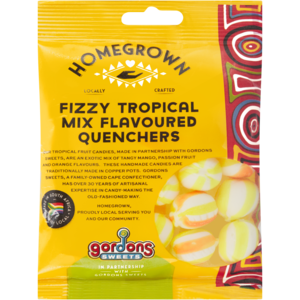 Homegrown Fizzy Tropical Mix Flavoured Quenchers 85g