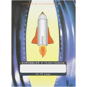 A4 Scribbler Feint & Margin Exercise Book 72 Page