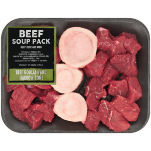 Beef Goulash & Marrow Bone Soup Pack Per kg