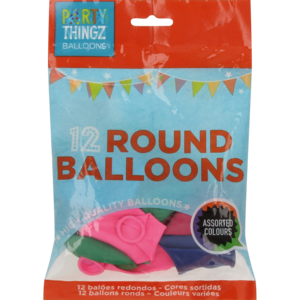 Party Thingz Round Balloons 12 Pack