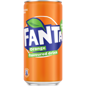 Fanta Sparkling Orange Flavoured Soft Drink Can 300ml