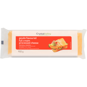 Crystal Valley Gouda Full Cream Processed Cheese Slices 900g