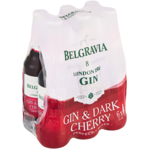 Belgravia London Dry Gin & Dark Cherry Spirit Cooler Bottles 6 x 275ml