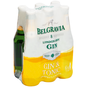Belgravia Gin & Tonic Bottles 6 x 275ml