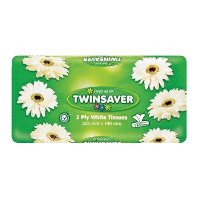Twinsaver 2 Ply White Tissues 90s