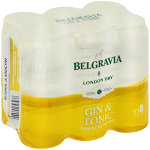 Belgravia Gin & Tonic Cans 6 x 440ml