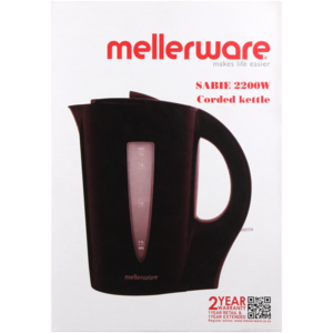 Mellerware Black Sabie Corded Kettle 1.7L