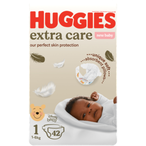 Huggies Extra Care Size 1 New Baby Diapers 42 Pack