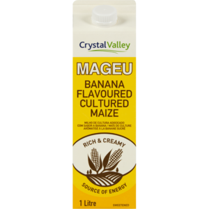 Crystal Valley Banana Flavoured Cultured Maize Mageu 1L