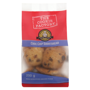 Cookie Factory Chocolate Chip Flavoured Confectionary Biscuits 200g