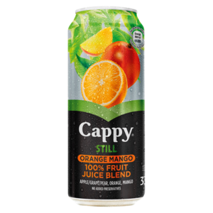 Cappy Still Orange Mango Flavoured Fruit Juice Can 330ml