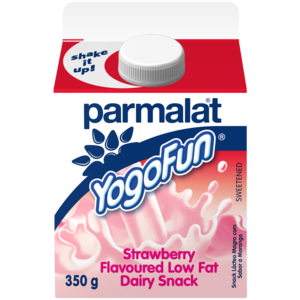 Parmalat YogoFun Strawberry Flavoured Yoghurt Drink Carton 350g