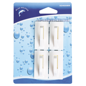 Blue Dolphin Mug Hooks 4 Piece