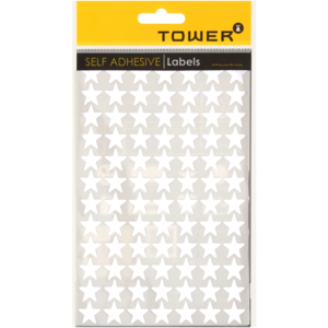 TOWER Silver Self Adhesive Star Stickers 168 Piece
