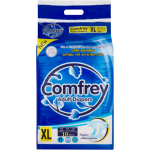 Comfrey Unisex Adult Diapers XL 10 Pack