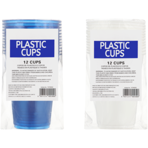 Plastic Cups Set 12 Pack (Colour May Vary)