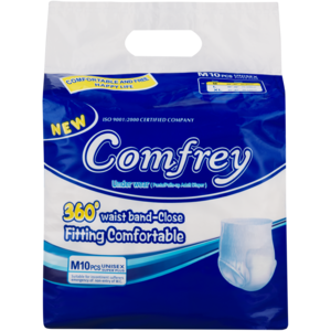 Comfrey Incontinence Adult Pull Up Diapers Medium 10 Pack