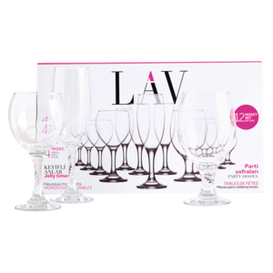 LAV Misket Glass Stemware Set 12 Piece