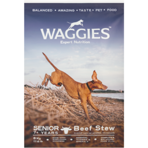 Waggies Beef Stew Flavoured Senior Dog Food 8kg