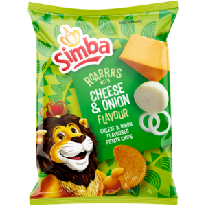 Simba Cheese & Onion Flavoured Potato Chips 120g