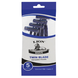 Lion Shave Twin Blade Disposable Razors 5 Pack