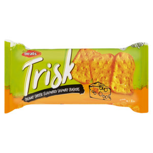 Tasty Treats Trisk Creamy Cheese Flavoured Savoury Crackers 100g