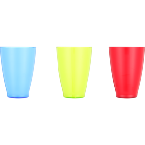 2 Tone Lime Tumbler Glass 370ml (Colour May Vary)