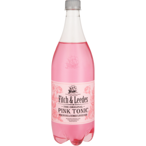 Fitch & Leedes Rose & Cucumber Flavoured Sparkling Tonic Drink Bottle 1L